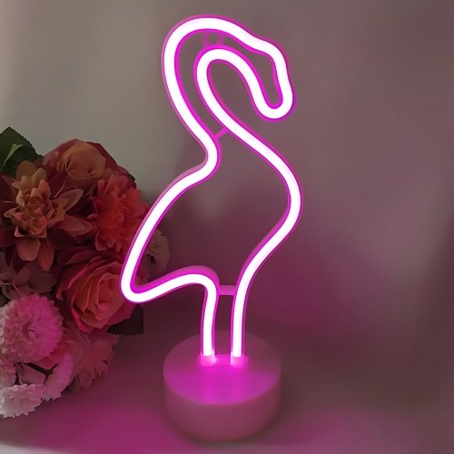 Flamingo/Cactus/Moon/Heart/Angel/Star/Lightning Neon Signs LED LED مع قاعدة حامل لمستلزمات الحفلات مصباح الديكور القابل للإزالة للمنزل لأسلوب غرفة الأطفال