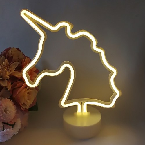 Flamingo/Cactus/Moon/Heart/Angel/Star/Lightning Neon Signs LED LED مع قاعدة حامل لمستلزمات الحفلات مصباح الديكور القابل للإزالة للمنزل لأسلوب غرفة الأطفال