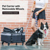 حقيبة عربات الحيوانات الأليفة حامل الحيوانات الأليفة الناقل الناقل نقل الكلاب مع عجلات للقطط