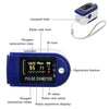 Fingertip Pulse Oximeter Mini SpO2 Monitor Oxygen Saturation Monitor Pulse Rate Perfusion Index Measuring Gauge Device 5s Rapid Reading with Lanyard
