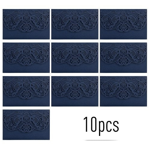 بطاقات دعوة الأزهار الورقية الورقية 10pcs