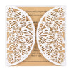 10pcs Pearl Paper Floral Invitation Cards