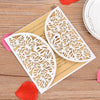 10pcs Pearl Paper Floral Invitation Cards
