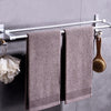 Towel Bar With Hook 2-Bars Arms Bath Towel Clothes Hanger