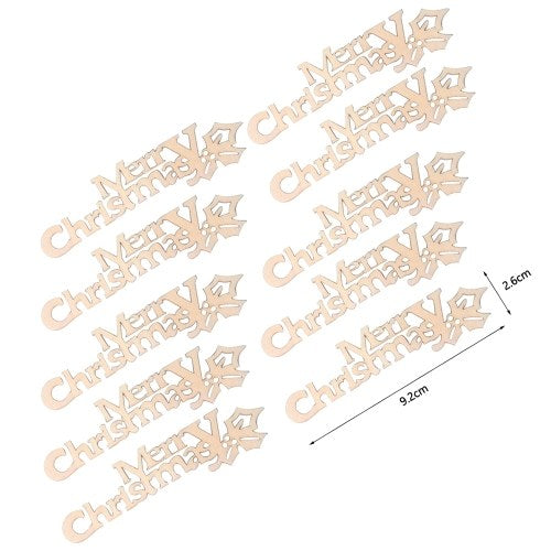 إكسسوارات حرفية بنمط عيد الميلاد الخشبي الطبيعي