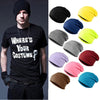 New Fashion Men Women Beanie Solid Color Hip-hop Slouch Unisex Knitted Cap Hat