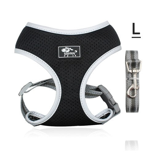 حزام للكلاب بدون سحب للحيوانات الأليفة، حزام هوائي للكلاب، شبكة مناسبة لجميع الأحوال الجوية، صدرية قابلة للتعديل للحيوانات الأليفة في الهواء الطلق، حزام عاكس للكلاب الصغيرة والمتوسطة والكبيرة، (رمادي، XS)