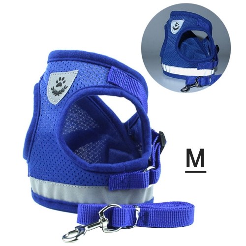 حزام للكلاب بدون سحب للحيوانات الأليفة، حزام للكلاب الهوائية، حزام شبكي ناعم للقطط، صدرية قابلة للتعديل للحيوانات الأليفة في الهواء الطلق، حزام عاكس للحيوانات الأليفة والقطط والأرنب، (رمادي فضي، مقاس XL)