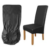 Dining Chair Slipcover, High Stretch Removable Chair Cover Washable PU Leather Waterproof Chair Seat Protector Cover for Home Party Hotel Wedding Ceremony