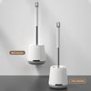Toilet Brush and Holder Wall-mounted/Floor-standing Bristles Toilet Brush Cleaner No-drilling Bathroom Deep Cleaning Toilet Bowl Brush