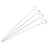 12 Pcs 13.3 Inches Kabob Skewers Flat Metal BBQ Skewers Stainless Steel Kebob Sticks