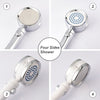 High Pressure Shower Head with 4 Spray Settings ON/Off Pause Switch Water Saving Polished Handheld Showerhead G1/2 Adjustable Bathroom Shower Head Bath Handheld Shower Head Replacement