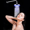 LED Rainfall Shower Head RGB Color-Changing Temperature Sensor Showerhead