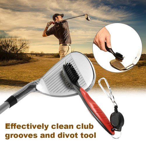 Golf Club Brush and Towel Kit Golf Club Cleaner