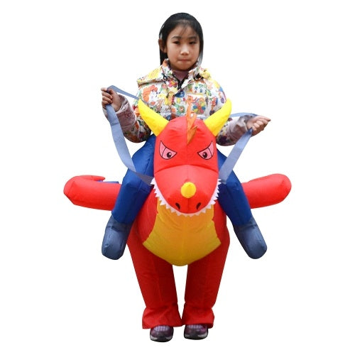 Inflatable Dinosaur Halloween Costume Kids Blow Up Fancy Dress