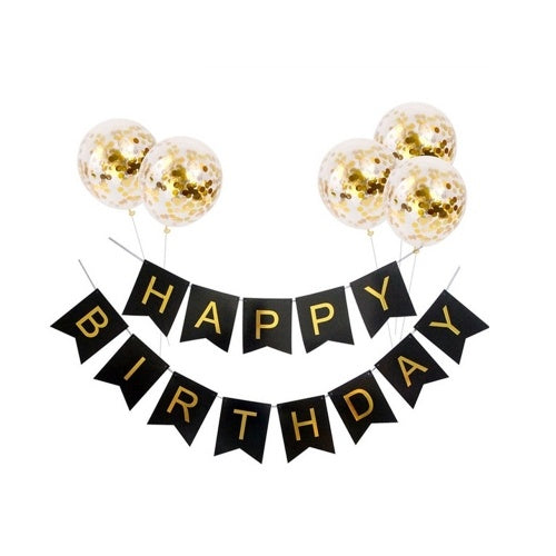 لافتة بالونات عيد ميلاد سعيد