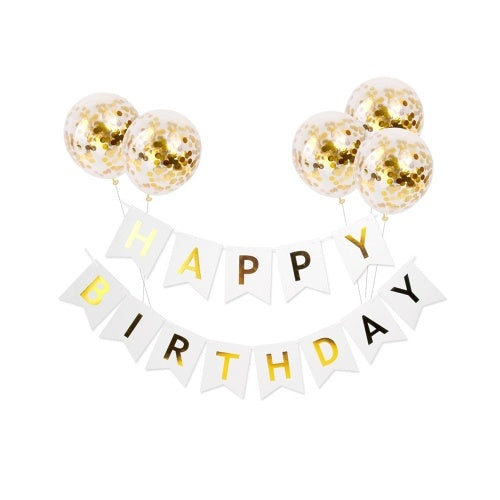 Happy Birthday Balloons Banner
