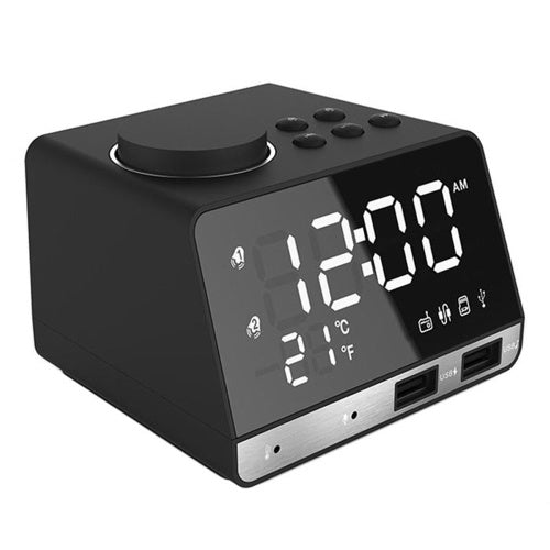 K11 Portable Bluetooth Speaker with Mirror Alarm Clock Super Bass Wireless Speaker