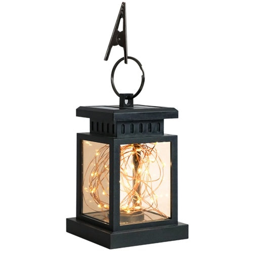 أضواء LED للطاقة الشمسية حديقة أضواء معلقة فانوس على شكل شمعة نجمة