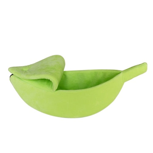 موز سرير القطط البيت جرو وسادة كينيل المحمولة سلة الحيوانات الأليفة الدفء