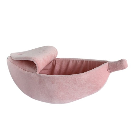 موز سرير القطط البيت جرو وسادة كينيل المحمولة سلة الحيوانات الأليفة الدفء