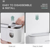 Toothbrush Rack with Toothpaste Dispenser Squeezer Magnetic Toothbrush Cup Drawer Wall Mounted