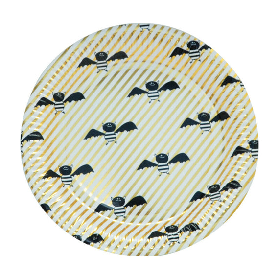 Halloween Bat Dinner Plates - Yellow
