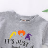 Halloween Letter Print Tee Tops - Gray