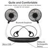 Hand Free Bluetooth Headset with Fan - Black