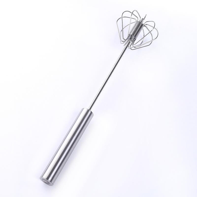 Hand Pressure Rotary Egg Beater - Silver