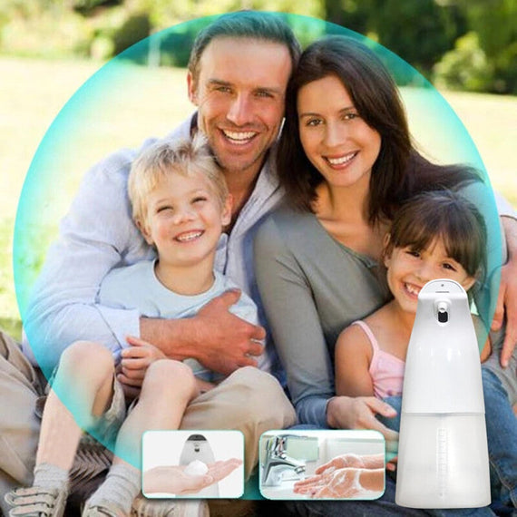 موزع صابون أوتوماتيكي بدون استخدام اليدين - أبيض