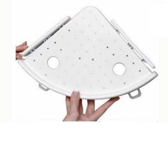 High Quality Corner Shelf Rack Triangle - White