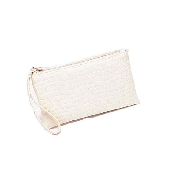High Quality Crocodile Lines Hand Bag - White