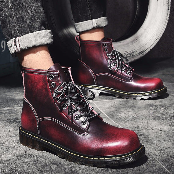 High Quality Martin Boots - Red