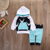 Hooded Tops & Pants Outfit - Blue
