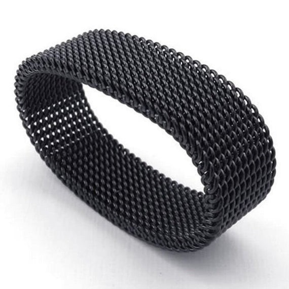 Hpolw Premium Flexible Stainless Band Ring - Black