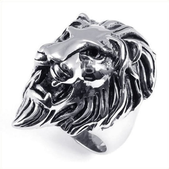 HPOLW Premium Lion Head Ring - Silver