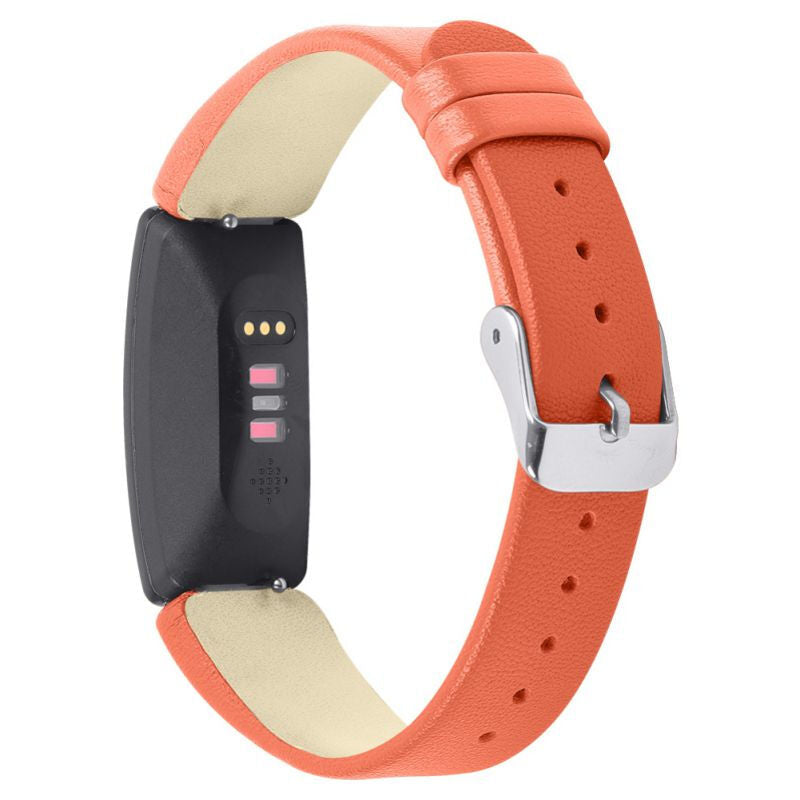 Hr Leather High Quality Slim Wristbands Strap - Orange