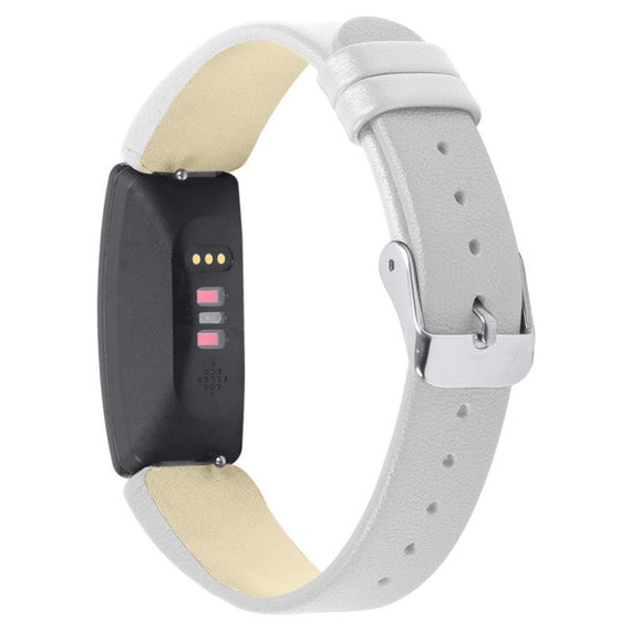 Hr Leather High Quality Slim Wristbands Strap - White