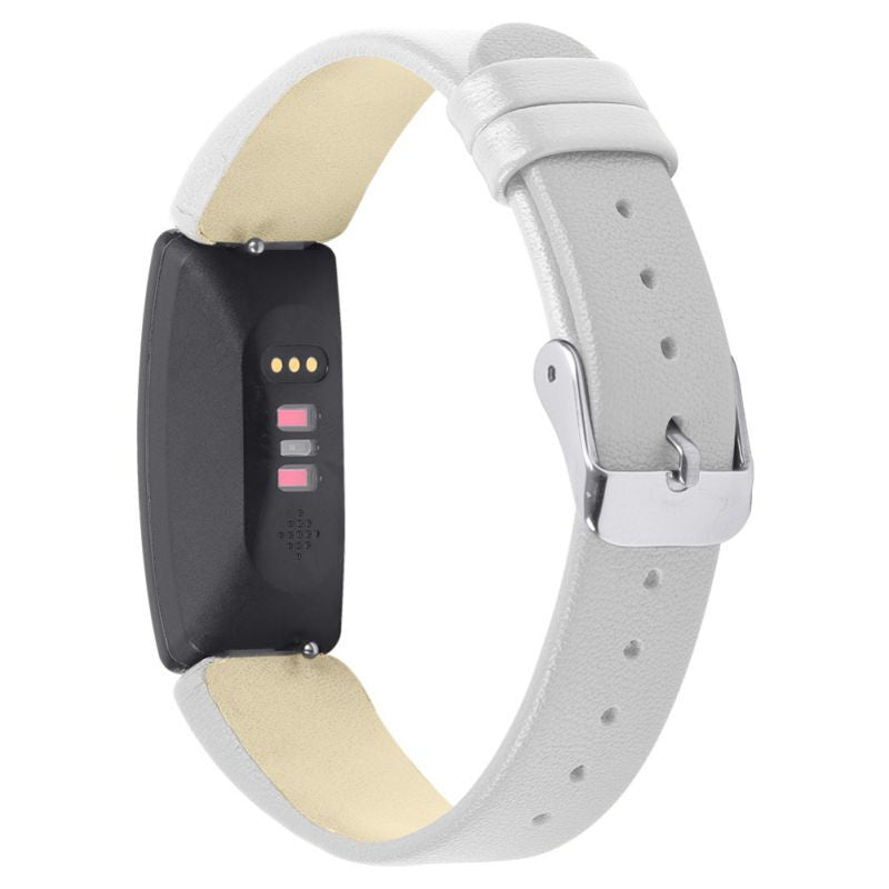 Hr Leather High Quality Slim Wristbands Strap - White