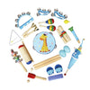 Musical Toys Percussion Instruments Band Rhythm Kit for Kids Children Toddlers with Tambourine Wooden Guiro Handbells Maracas Small Trumpet Harmonica