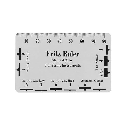 Guitar String Action Gauge String Pitch Ruler Card Luthier Tool Ruler Guitar Measuring Tool for Classical Electric Acoustic Guitar Bass