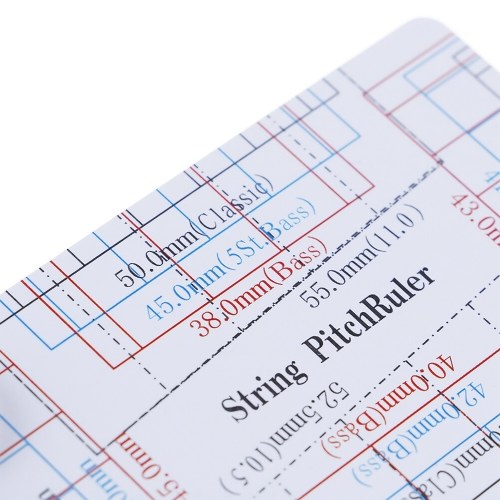 Guitar String Action Gauge String Pitch Ruler Card Luthier Tool Ruler Guitar Measuring Tool for Classical Electric Acoustic Guitar Bass