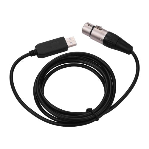 RS485 DMX512 كابل المحول USB إلى 3Pin XLR واجهة أنثى الكمبيوتر توصيل أجهزة الإضاءة مرحلة LED كبل التحكم