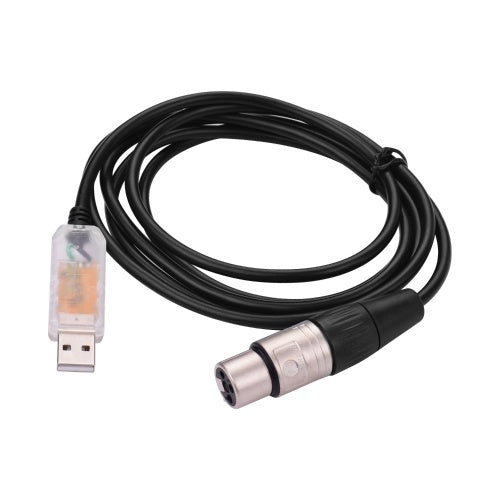 RS485 DMX512 كابل المحول USB إلى 3Pin XLR واجهة أنثى الكمبيوتر توصيل أجهزة الإضاءة مرحلة LED كبل التحكم