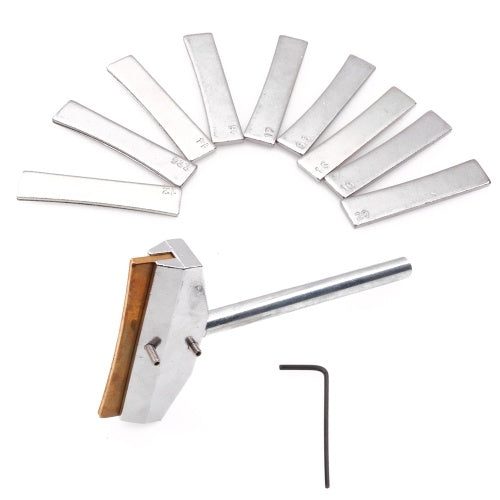 الجيتار الكهربائي باس الرقبة الأصابع أداة الدعوى 9pcs أدوات نقش الضغط ضعي راديان فريت الضغوط ملحق الآلات الموسيقية المرجل