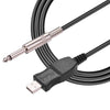Muslady USB Guitar Cable USB Interface Male to 6.35mm Mono Male Electric Guitar Converter Cable Guitar Computer Connector Cord Adapter Cables