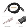 Muslady USB Guitar Cable USB Interface Male to 6.35mm Mono Male Electric Guitar Converter Cable Guitar Computer Connector Cord Adapter Cables