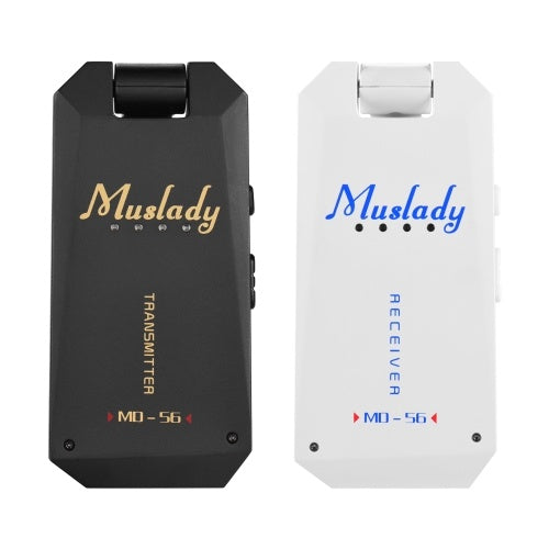 Muslady MD-5G Wireless 5.8G Guitar System Rechargeable Audio Transmitter and Receiver ISM Band for Electric Bass Guitars Amplifier Accessories
