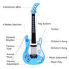 Kids Little Guitar with Rhythm Lights and Sounds Fun Educational Musical Instruments Electric Guitar Toy for Toddlers Children Boys and Girls Blue